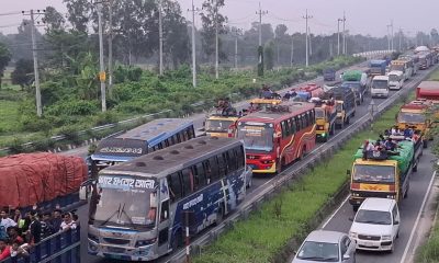 যমুনা সেতু এলাকায় ২৫ কিলোমিটার দীর্ঘ যানজট